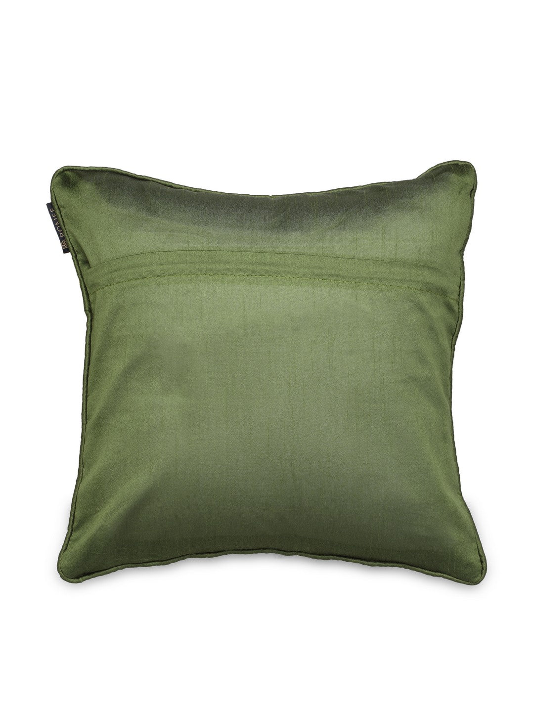 Chenille Fabric Solid Cushion Covers (Parrot Green, 16x16-inch) - Set of 5