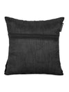 Polyester Designer Solid Plain Cushion Cover 16 inch x 16 inch, Set of 5 - Black