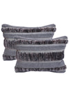 Grey Set of 2 Wool Tufted 12 Inch x 18 Inch Cushion Covers