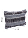 Grey Set of 2 Wool Tufted 12 Inch x 18 Inch Cushion Covers