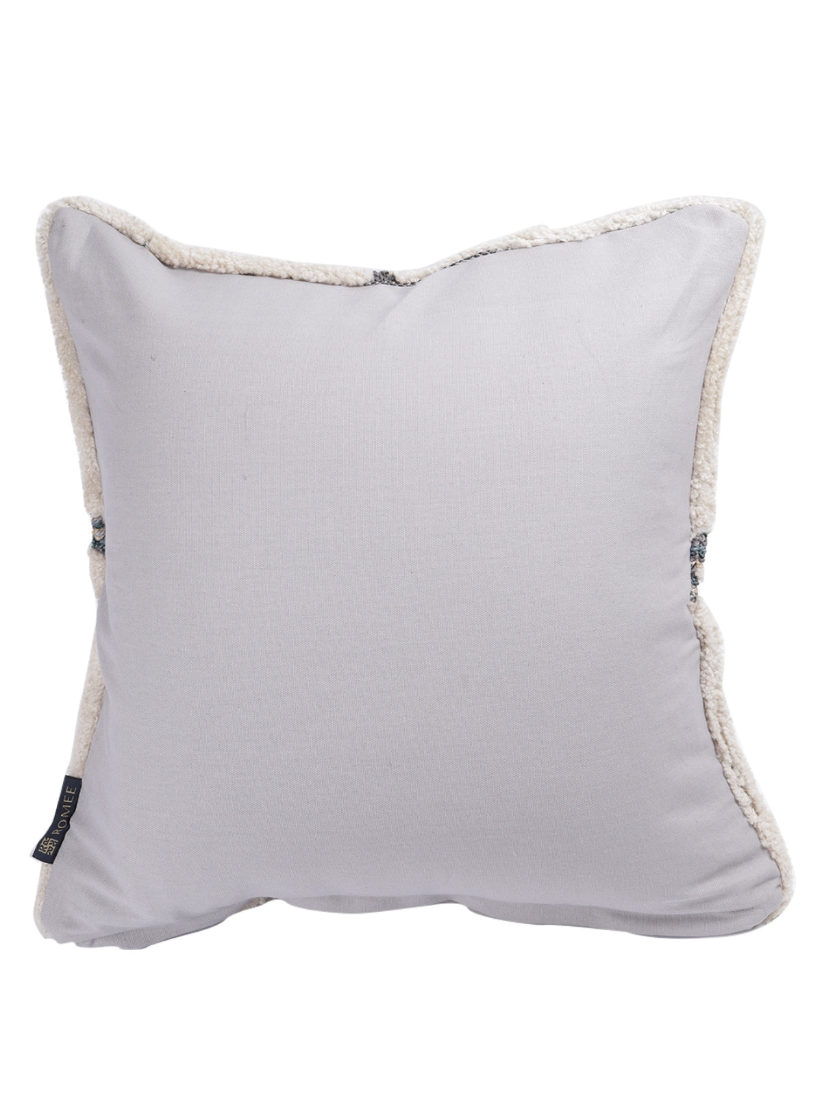 Beige & Grey Set of 2 Wool Tufted 18 Inch x 18 Inch Cushion Covers