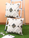 Cream Set of 2 Wool Tufted 18 Inch x 18 Inch Cushion Covers