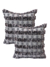 Grey Set of 2 Cushion Covers