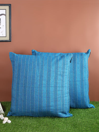 Blue Set of 2 Cushion Covers 24x24 Inch