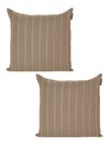 Brown and Beige Set of 2 Cushion Covers 24x24 Inch