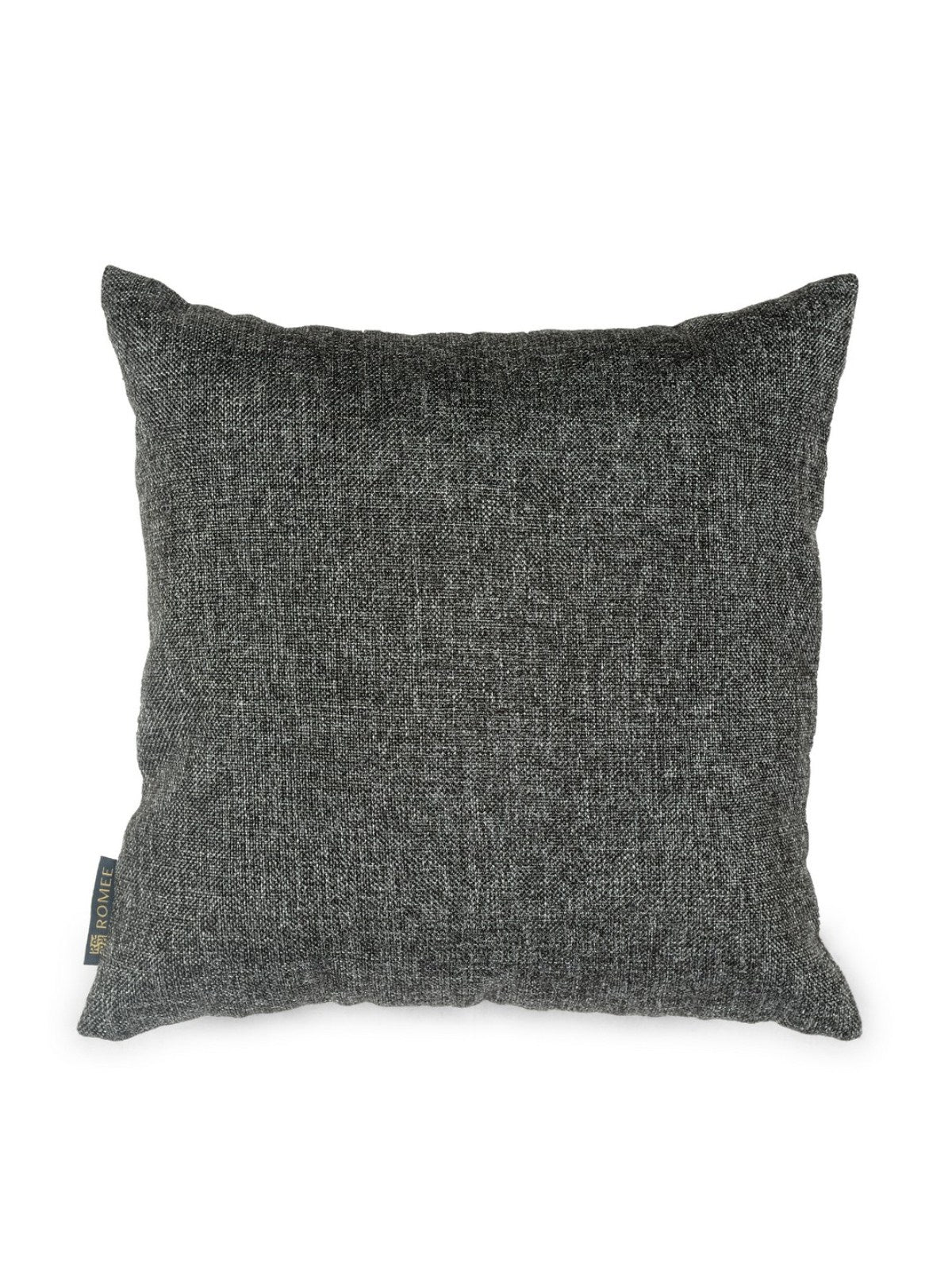 Polyester Jute Solid Plain Cushion Cover 16 inch x 16 inch, Set of 5 - Grey