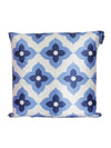 White and Blue Set of 2 Cushion Covers 24x24 Inch