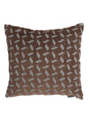 Soft Chenille Designer Ethnic Abstract Cushion Covers 16x16 inch, Set of 5 - Brown