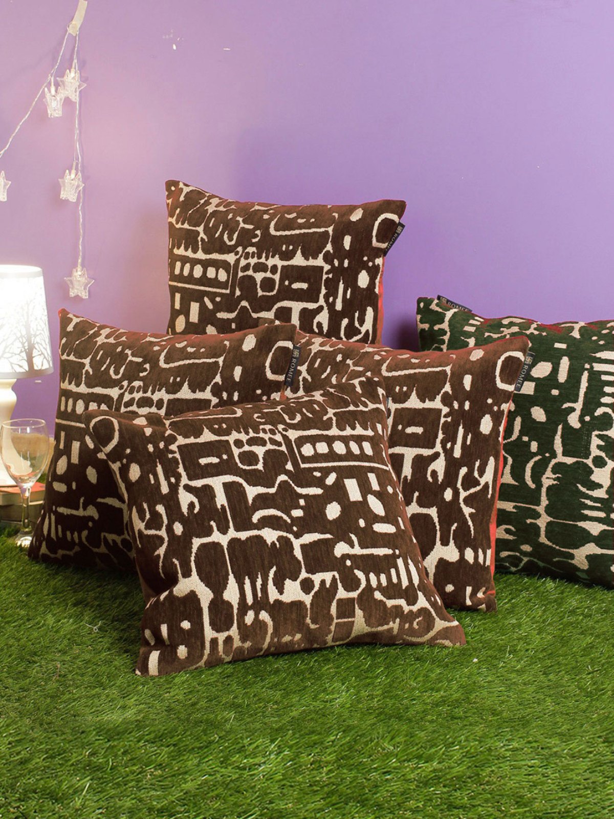 Coffee Brown Set of 5 Cushion Covers
