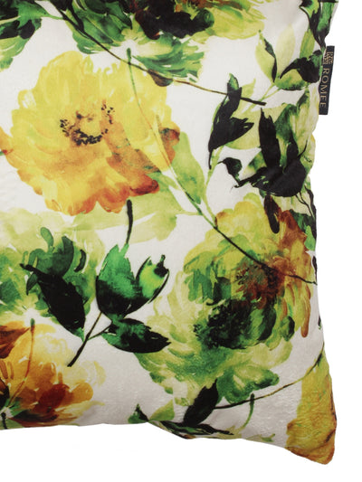 Polyester Velvet Fabric Mandala Flower Cushion Cover 16x16 Set of 8 - Multicolor