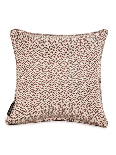 Soft Polyester Textured Designer Plain Cushion Covers 16 inch x 16 inch Set of 5 - Gold & Brown