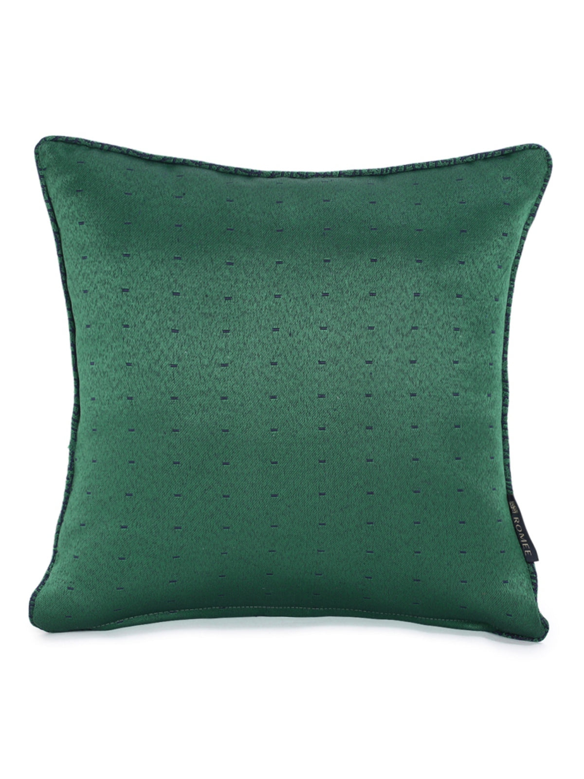 Soft Polyester Textured Designer Plain Cushion Covers 16 inch x 16 inch Set of 5 - Green