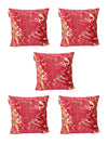 Pink Set of 5 Polyester 16 Inch x 16 Inch Cushion Covers