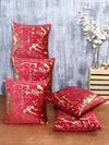 Pink Set of 5 Polyester 16 Inch x 16 Inch Cushion Covers