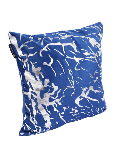 Blue Set of 5 Polyester 16 Inch x 16 Inch Cushion Covers
