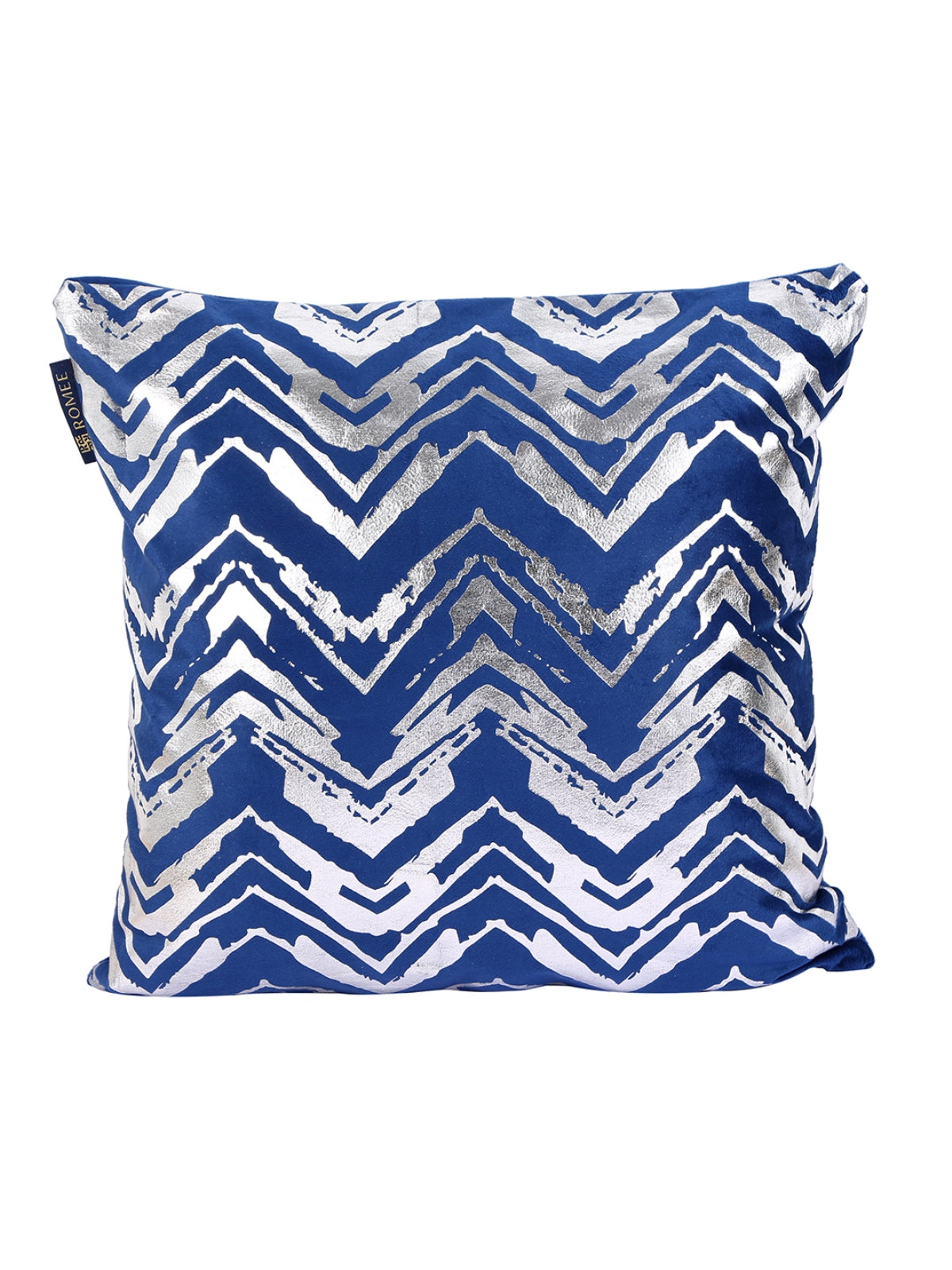 Blue & Silver Set of 5 Polyester 16 Inch x 16 Inch Cushion Covers