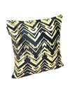 Black & Gold Set of 5 Polyester 16 Inch x 16 Inch Cushion Covers