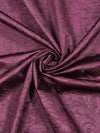 Romee Purple Leafy Patterned Set of 1 Door Curtains