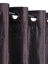 Romee Coffee Brown Long Crush Set of 1 Curtain Door Curtains