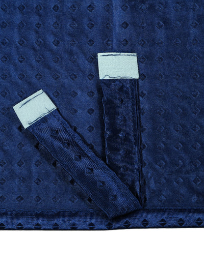 Romee Royal Blue Jacquard Set of 1 Curtain Door Curtains