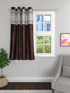 Romee Coffee Brown Jacquard Set of 1 Curtain Door Curtains