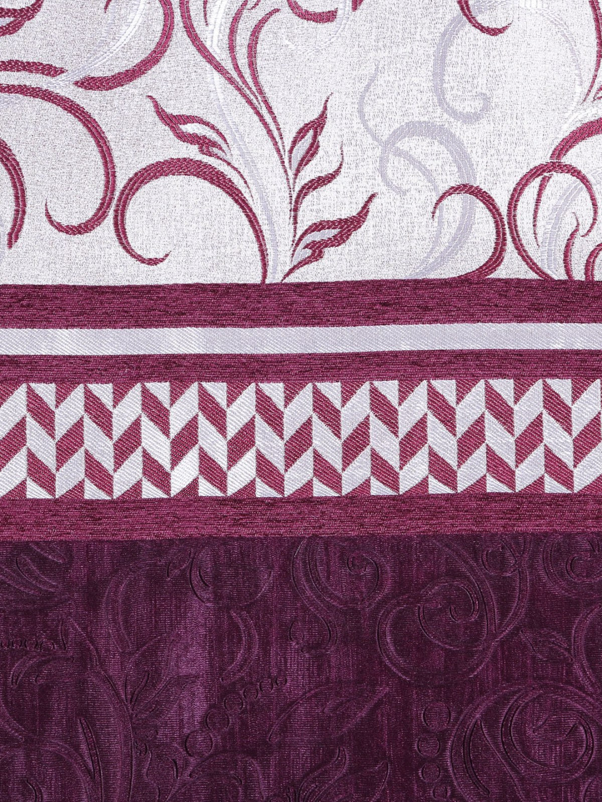 Romee Purple Jacquard Set of 1 Curtain Door Curtains