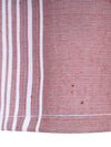 Maroon & White Set of 2 Stripes Room Darkening Door Curtain