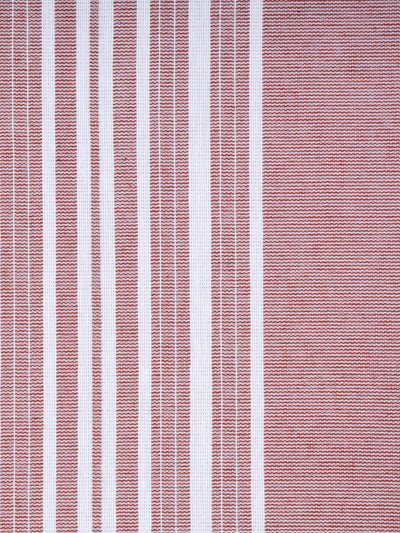 Maroon & White Set of 2 Stripes Room Darkening Door Curtain