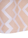 Beige & White Set of 2 Geometric Room Darkening Door Curtain