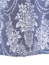 Blue & White Set of 2 Damask Room Darkening Door Curtain