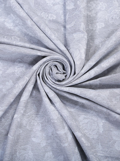 Silver Set of 2 Floral Room Darkening Door Curtain