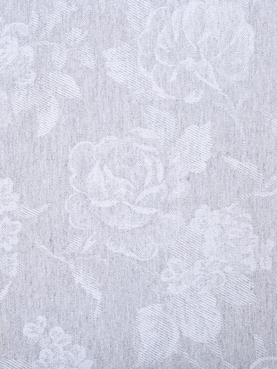 Silver Set of 2 Floral Room Darkening Door Curtain