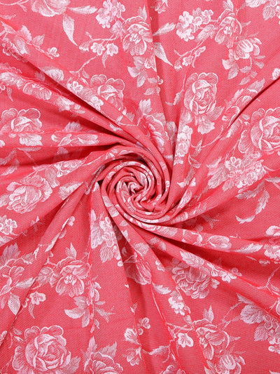 Pink Set of 2 Floral Room Darkening Door Curtain