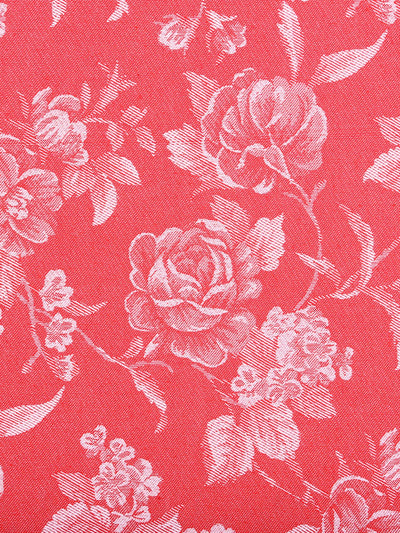 Pink Set of 2 Floral Room Darkening Door Curtain