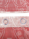 Romee Beige & Maroon Polycotton Set of 2 Curtain Door Curtains