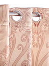 Romee Beige & Maroon Polycotton Set of 2 Curtain Door Curtains