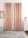 Romee Beige & Maroon Polycotton Set of 2 Curtain Door Curtains