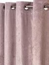 Romee Silver Solid Patterned Set of 2 Door Curtains