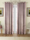 Romee Silver Solid Patterned Set of 2 Door Curtains