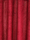 Romee Maroon Solid Patterned Set of 2 Door Curtains