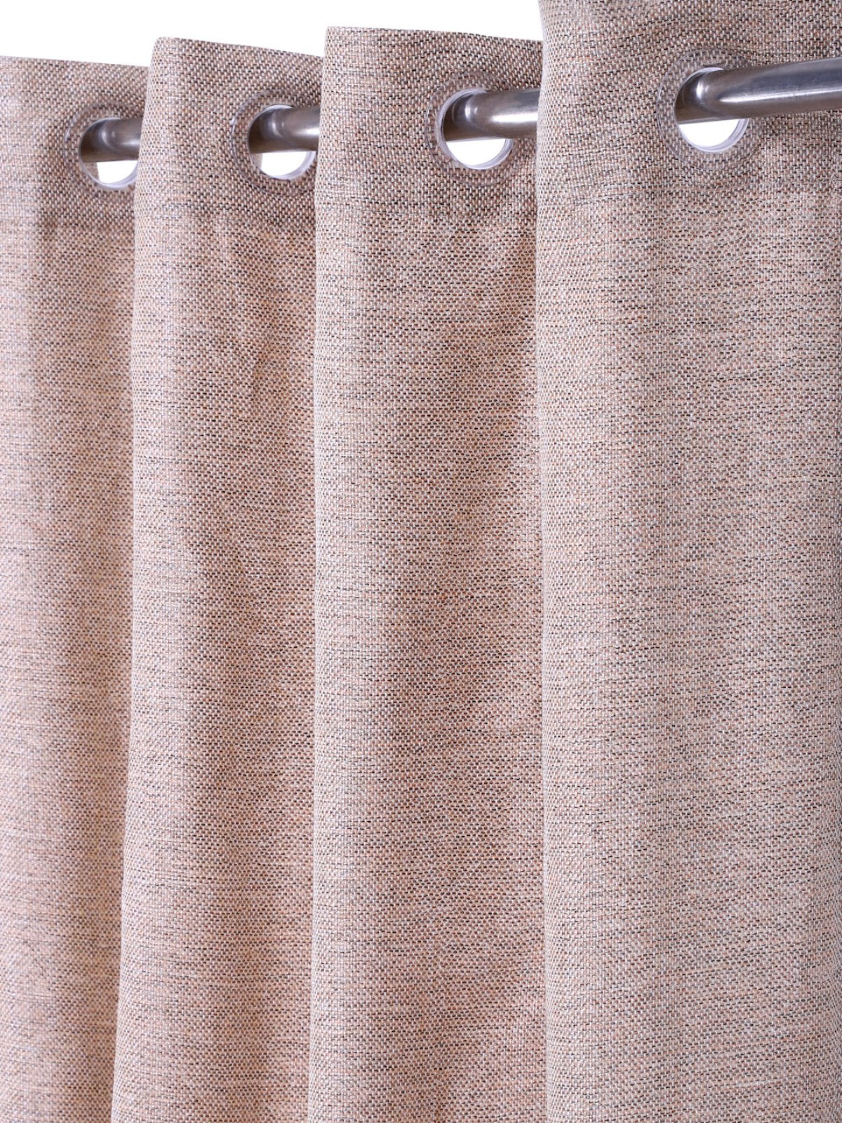 Romee Beige Solid Patterned Set of 2 Door Curtains