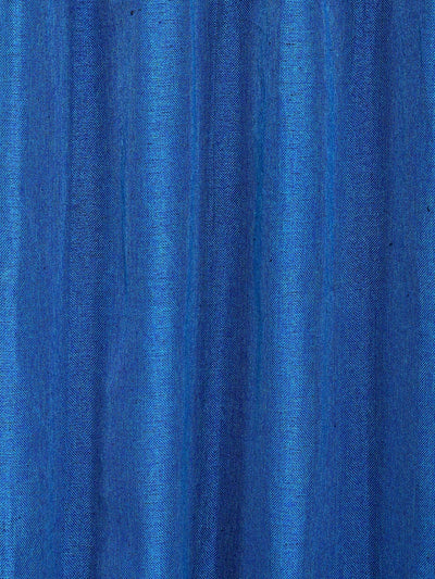 Romee Blue Solid Patterned Set of 2 Door Curtains