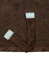 Romee Coffee Brown Leafy Patterned Set of 2 Door Curtains