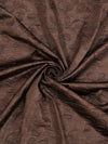 Romee Coffee Brown Leafy Patterned Set of 2 Door Curtains