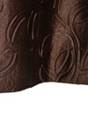 Romee Coffee Brown Leafy Patterned Set of 2 Door Curtains