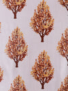 Romee Beige Tree Patterned Set of 2 Window Curtains