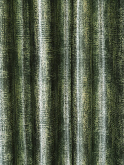 Romee Green Texture Patterned Set of 2 Window Curtains