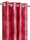 Romee Pink Texture Patterned Set of 2 Window Curtains