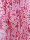 Romee Pink Leafy Patterned Set of 2 Door Curtains