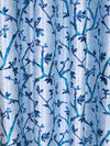 Romee Blue & Off White Leafy Patterned Set of 2 Door Curtains